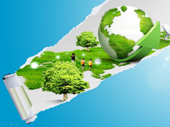 绿草地球环保主题企业报告ppt模板